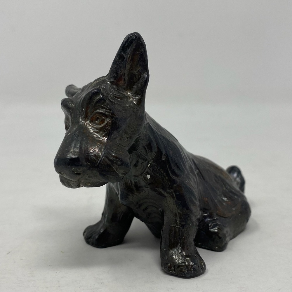 Vtg Scottish Terrier‎ Scottie Dog Figurine Cast Metal Collectible